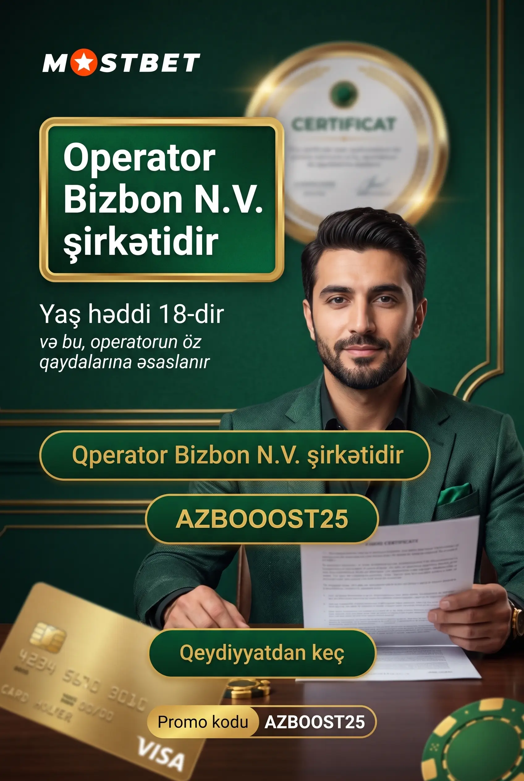 Platformanın profili, operator, valyuta və yaş həddi