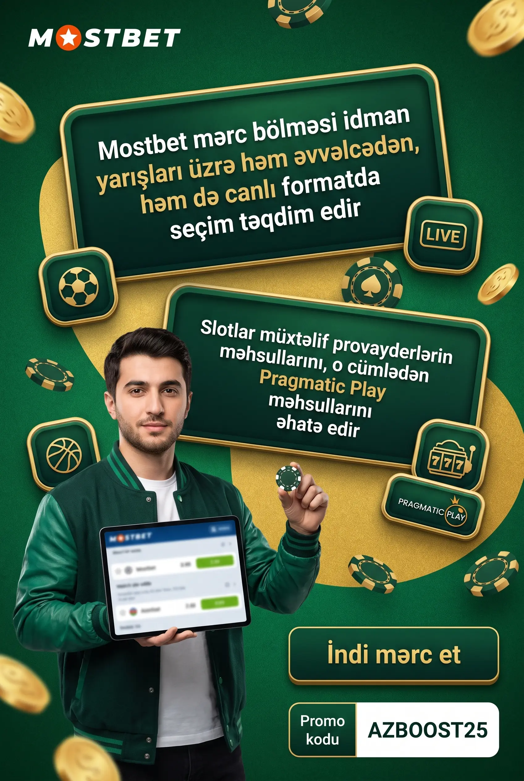 İdman mərcləri və kazino bölməsi