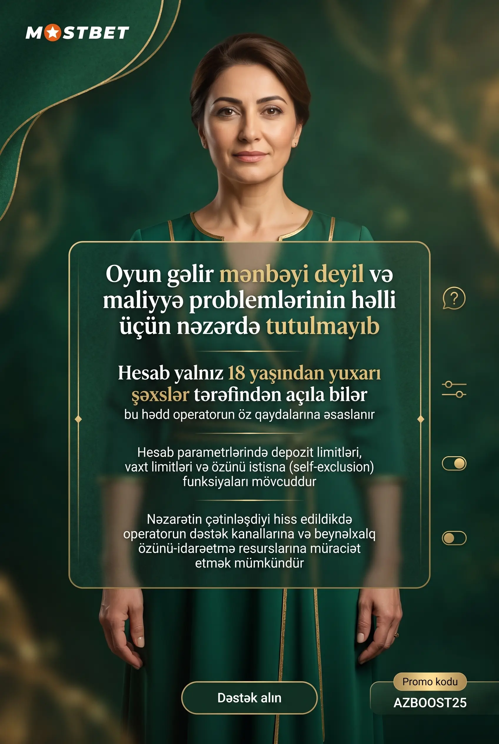 Məsuliyyətli oyun və Responsible Gaming qaydaları