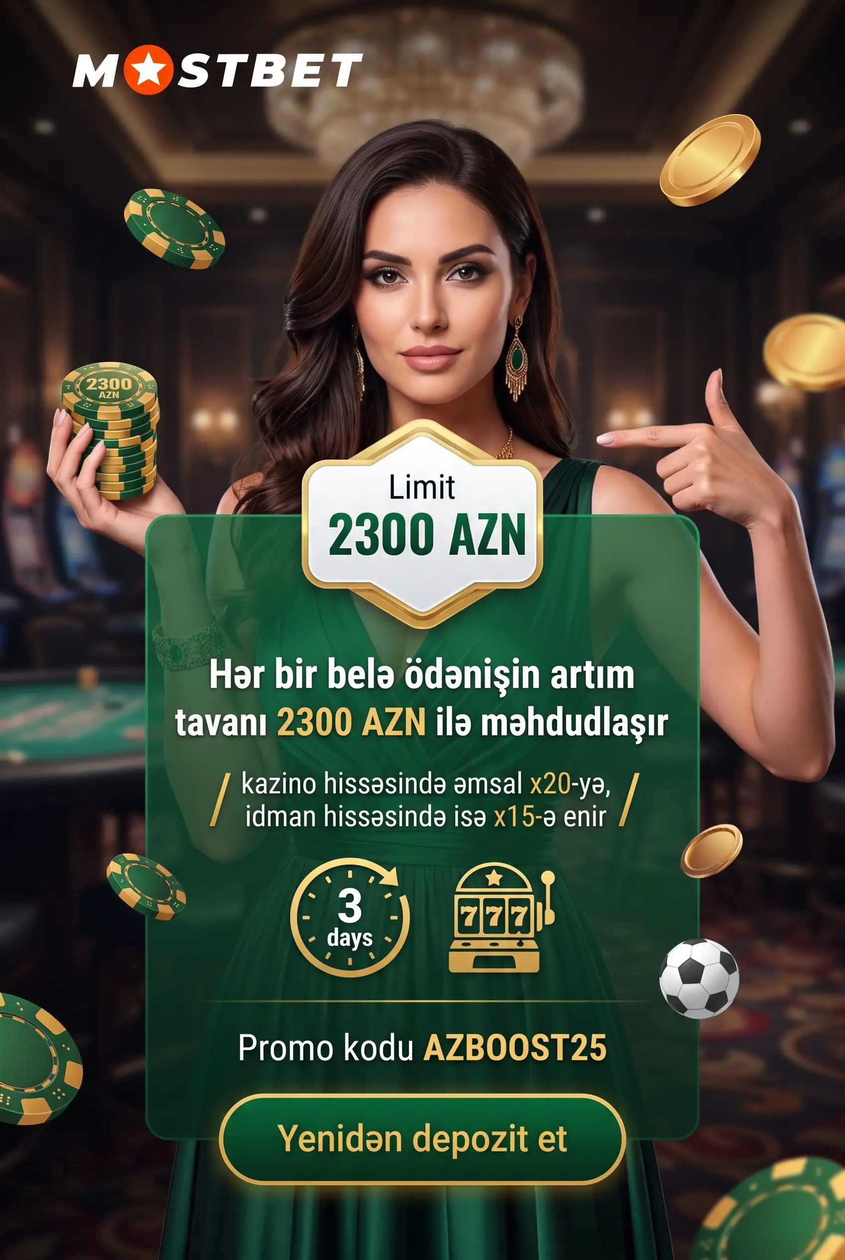 2–5-ci ödənişlər üzrə əlavə bonuslar