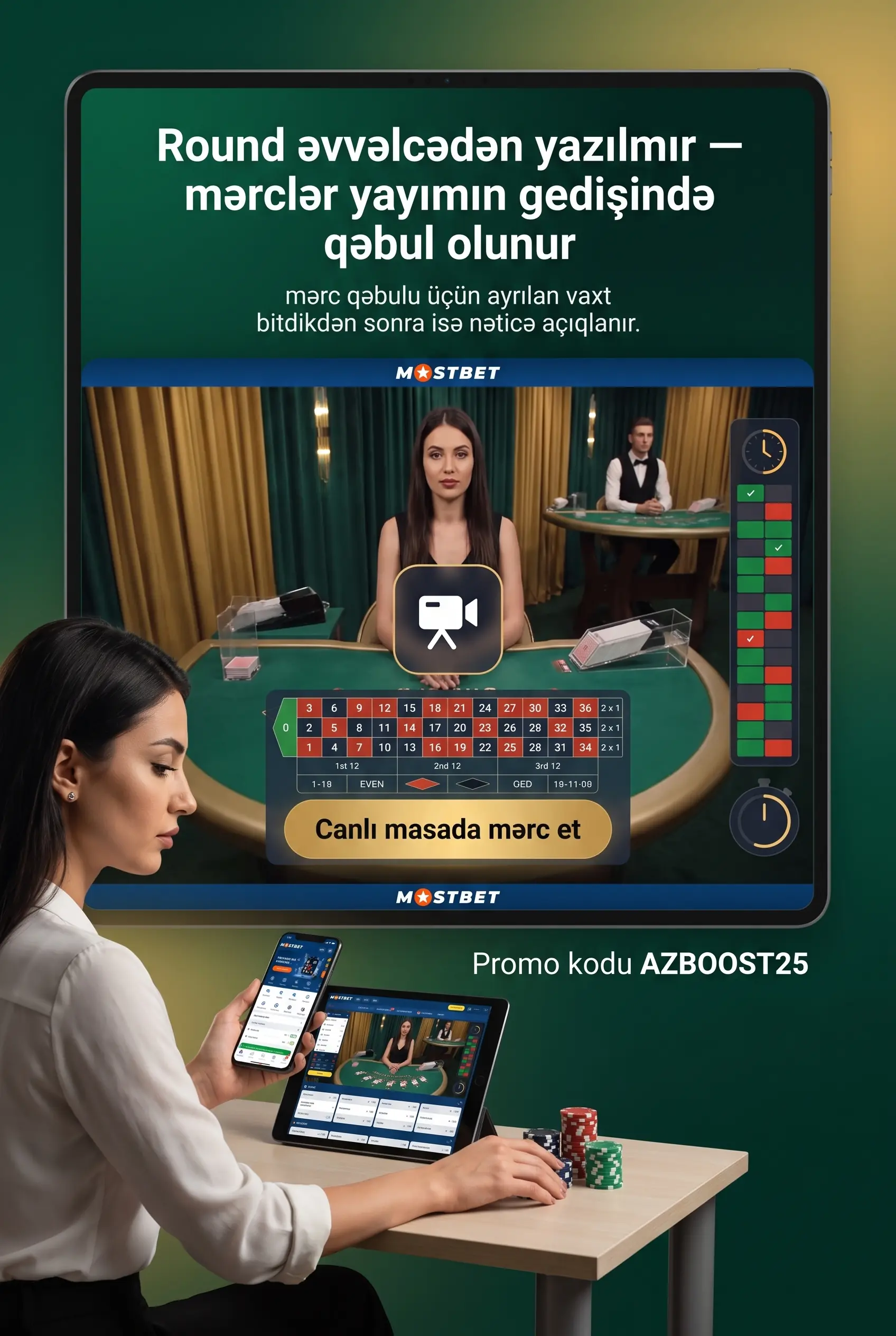 Mostbet canlı rejimdə masa oyunları